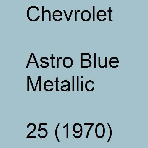 Chevrolet, Astro Blue Metallic, 25 (1970).